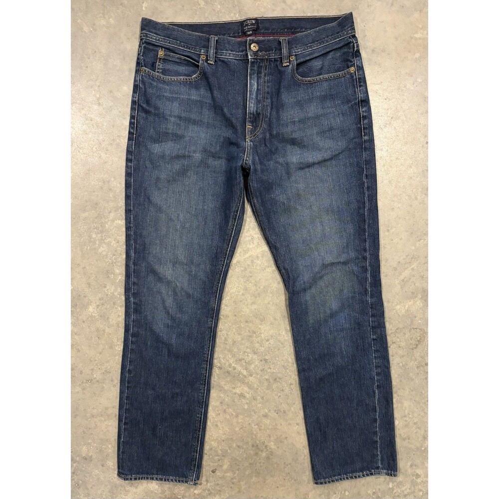 J Crew Sutton Jeans Men 33x30 Blue Straight Leg 100% Cotton